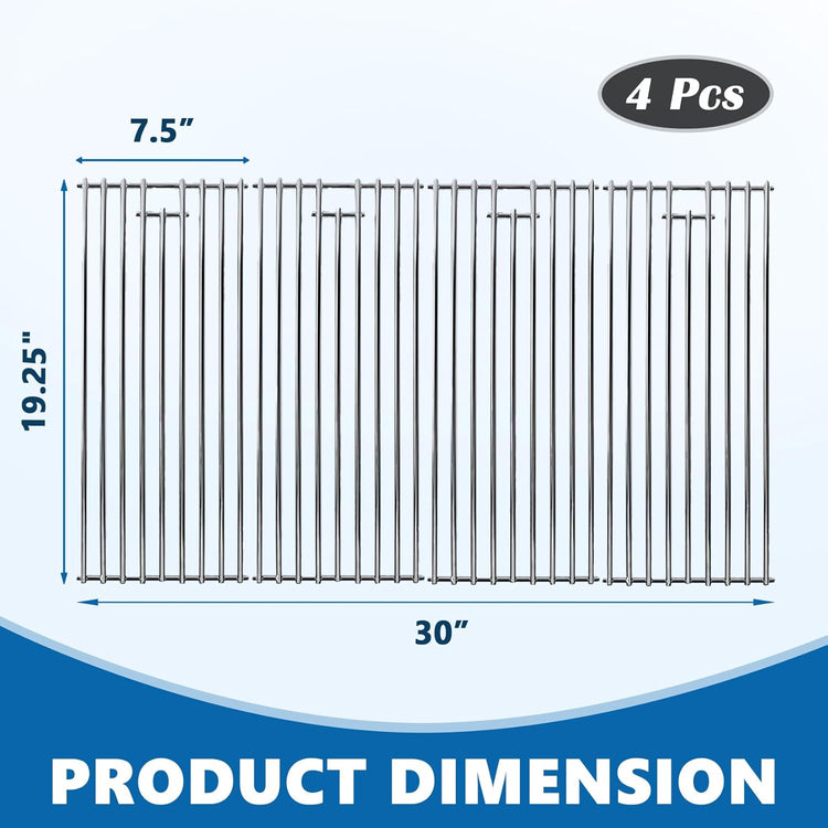 SafBbcue 16517 Cooking Grates for Bull 4 Burner Grill Replacement Parts Bull Angus 47628 47629 47628CE 47629CE Bull Steer 69008 69009 Bull Outlow 26038 26039 Lion Premium 75000