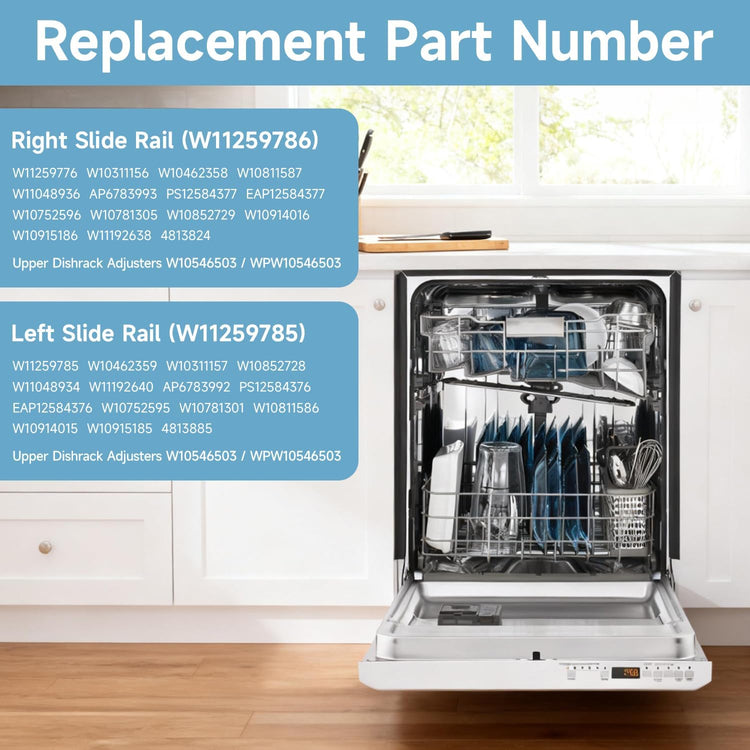 Dishwasher Upper Dishrack Slide Track