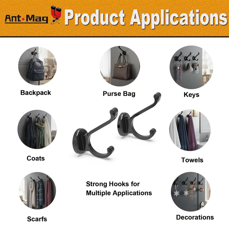 Magnetic Hooks Heavy Duty 140LBS (2 Count)