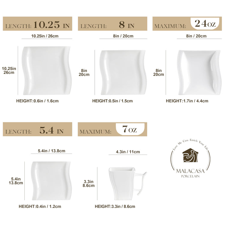 Ivory White Dinnerware Sets