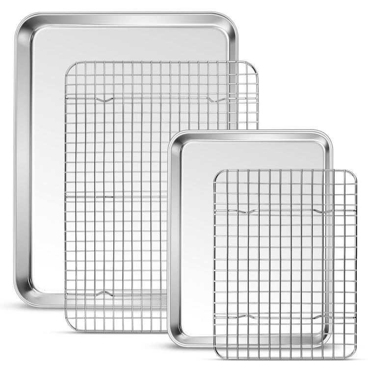 16 + 10.4 Inch Baking Sheet Pan and Cooking Rack