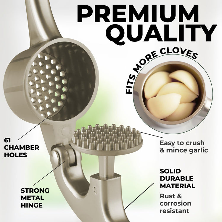 Large Premium Garlic Press Set
