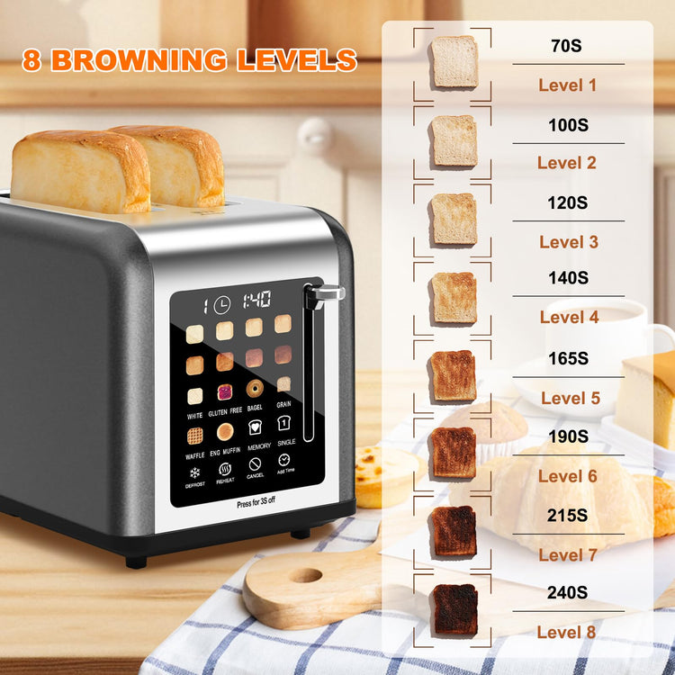 2 Slice Toaster Touch Screen