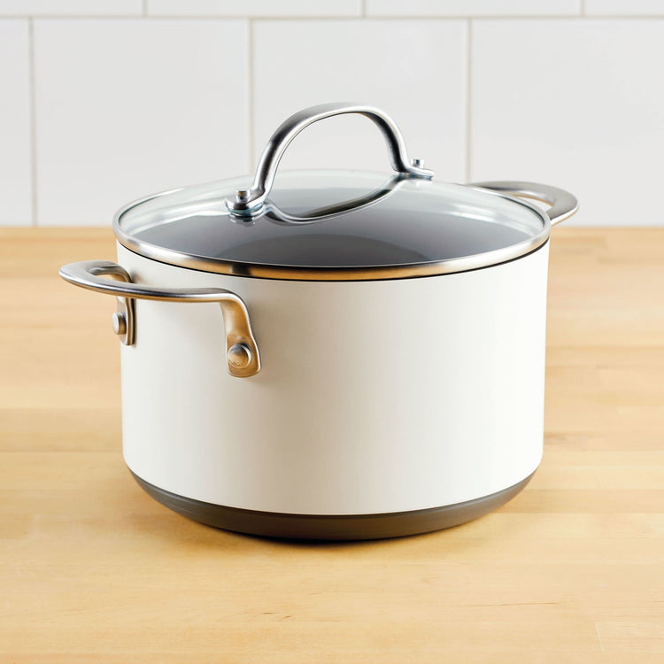 Achieve Hard Anodized Nonstick Saucepot with Lid