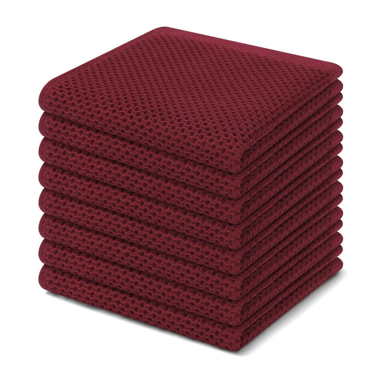 100% Cotton Waffle Weave Kitchen Dish Cloths 8 (8 Count)