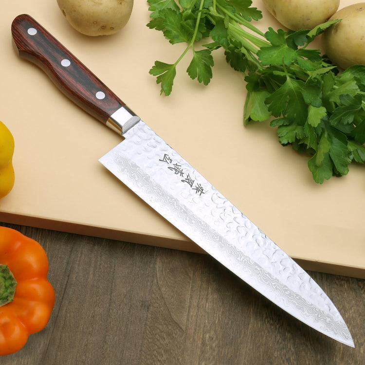 VG10 16 Layer Hammered Damascus Gyuto Japanese Chefs Knife
