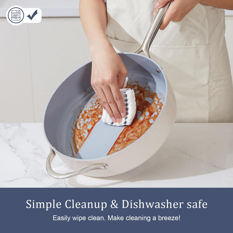 Premium Ceramic Sauce Pan with Lid