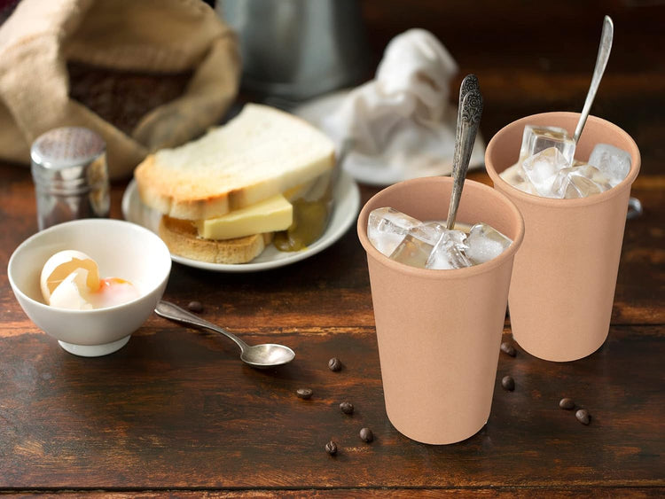 WANBAO 300 pack 12 oz Disposable Paper Cups Coffee Cups for Coffee Beverages and Cold Drinks, Suitable for Home-use, office, restaurant and Events