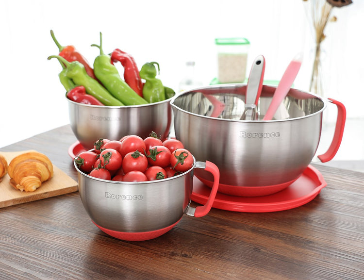 Stainless Steel Mixing Bowls Set with Lids