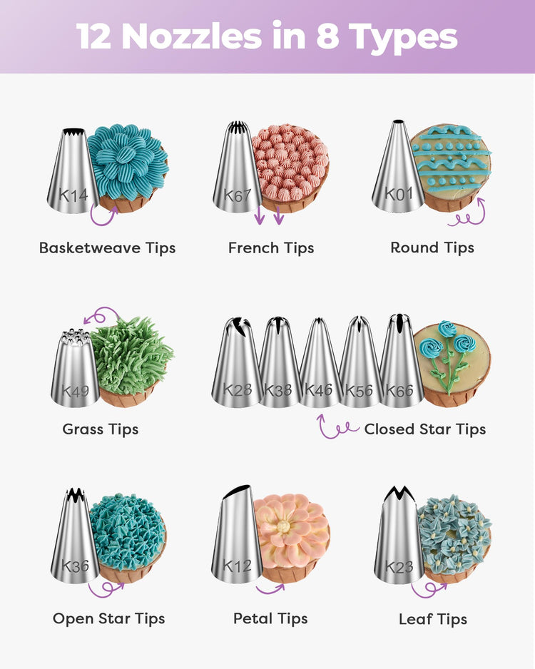 71 Cake Decorating Kit Baking Supplies Tools for Beginners & Pros (71 Count)