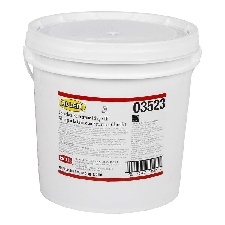 JW Allen Pre Whipped Chocolate Buttrcream Frosting for Cake Decorating (480 Ounce)