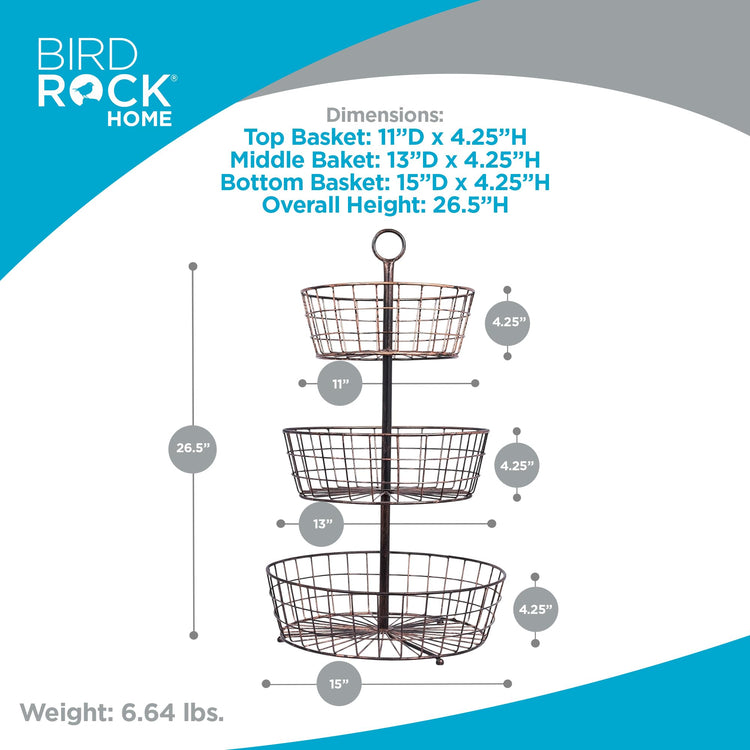 3 Tier Wire Fruit Basket
