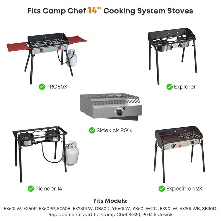 Stainless Steel Griddle for Camp Chef 14" Stove