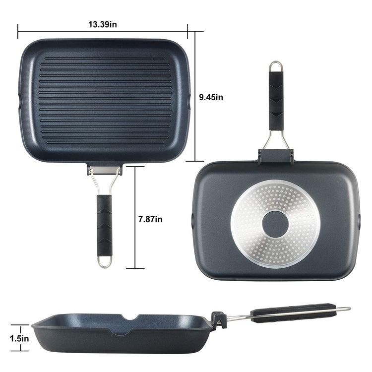 Grill Pan with Folding Handle