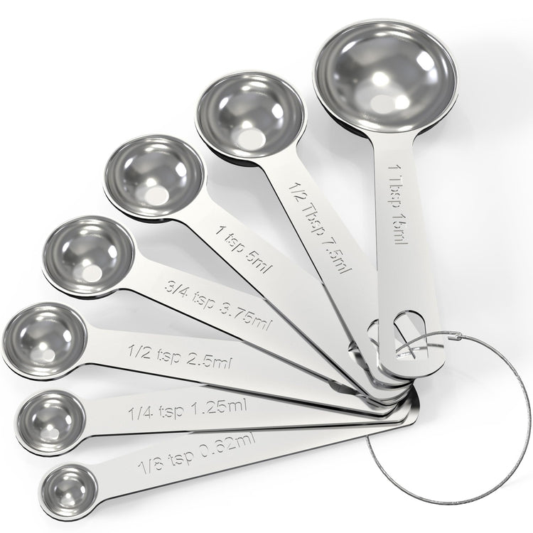Stainless Steel Measuring Cups & Spoons Set (7 Count)