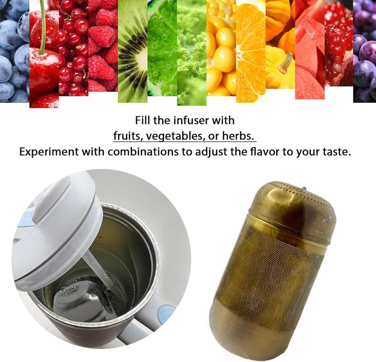 316 Stainless Steel Ion-Plated Fruit Infuser Insert &Tea Infuser for Loose Leaf,Compatible with Stanley,Hydro Flask,Iron Flask, Takeya,ThermoFlask,Reusable Filter for Herbs, Lemon, Cucumber
