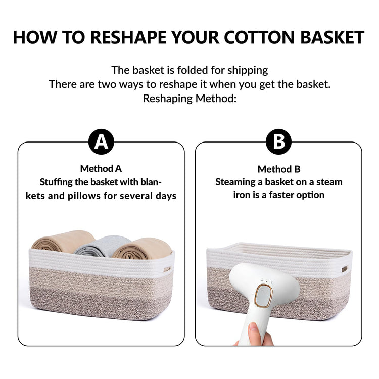 Large Storage Baskets for Organizing (4 Count)