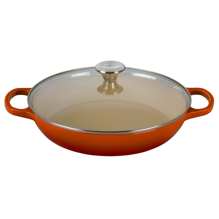 Enameled Cast Iron Casserole with Glass Lid