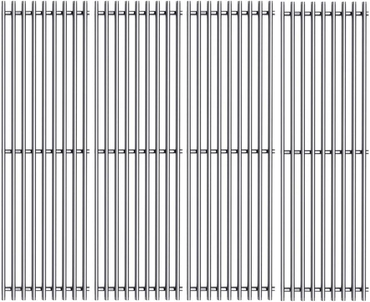 SF4104 (4-Pack) 17.75" Stainless Steel Cooking Grates Replacement for Gas Grill Models Brinkmann 810-3660-S 810-3661-F 810-9610-F 810-9620-0 810-6680-s and Smoke Canyon GR2002401-5C-00,Set of 4