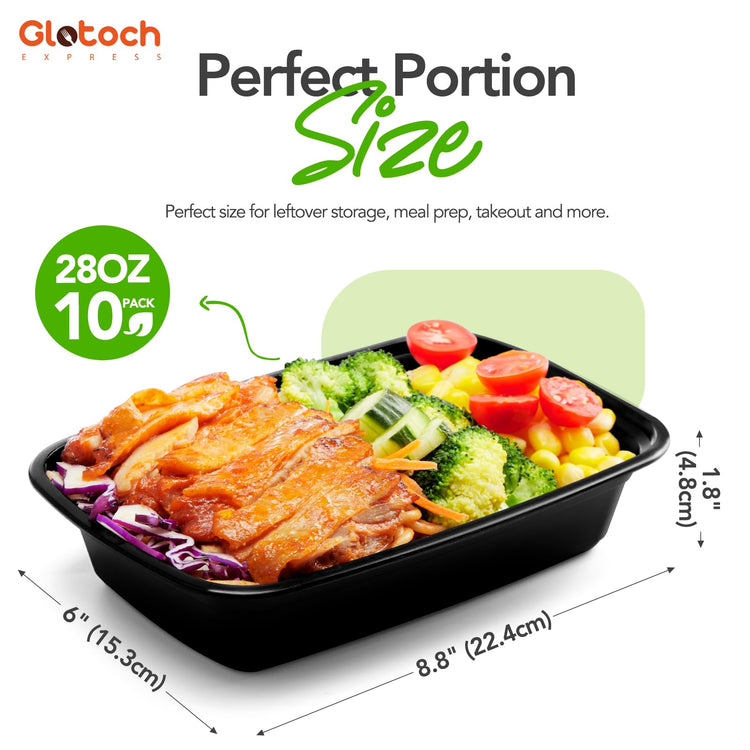 Glotoch 28oz Meal Prep Containers (10 Count)