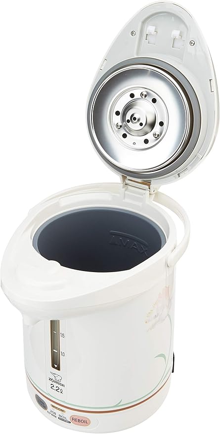 Zojirushi NS-LGC05XB Micom Rice Cooker & Warmer, 3-Cups (uncooked), Stainless Black & CW-PZC22FC Micom Super Boiler 2.2L, Floral, 2.2 L