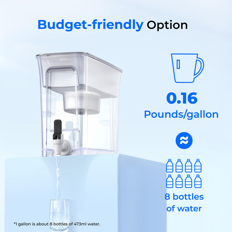 WFD-40W-L Water Filter Dispenser, 35-Cup Large Capacity, White