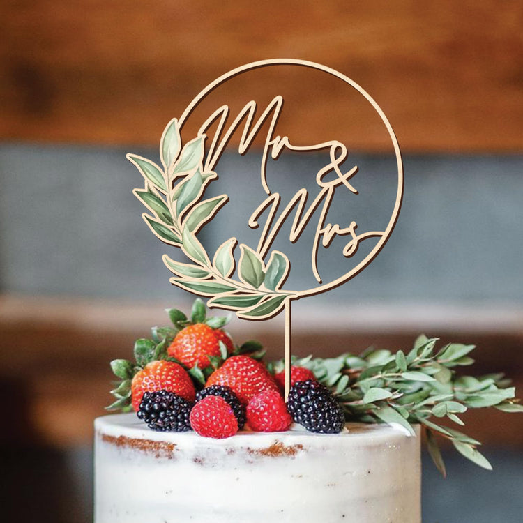 Mr & Mrs Wedding Cake Topper
