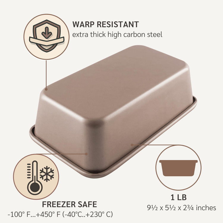 5 x 9 inch Nonstick Loaf Pan 1lb for Oven Baking