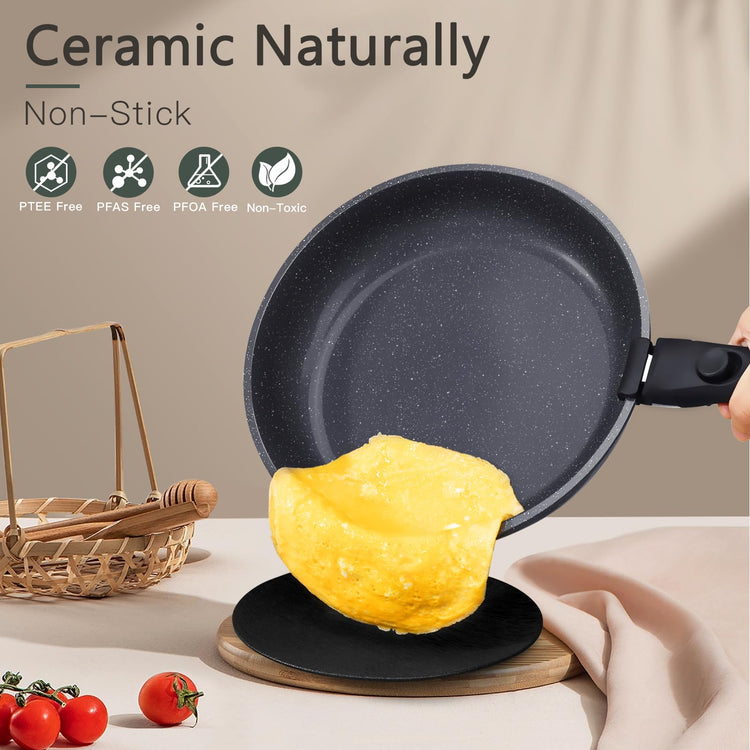 Ceramic Pots and Pans Set Non Stick