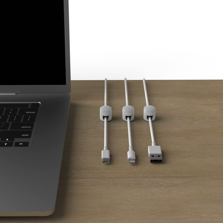 Cable Anchors for Desk Organization White