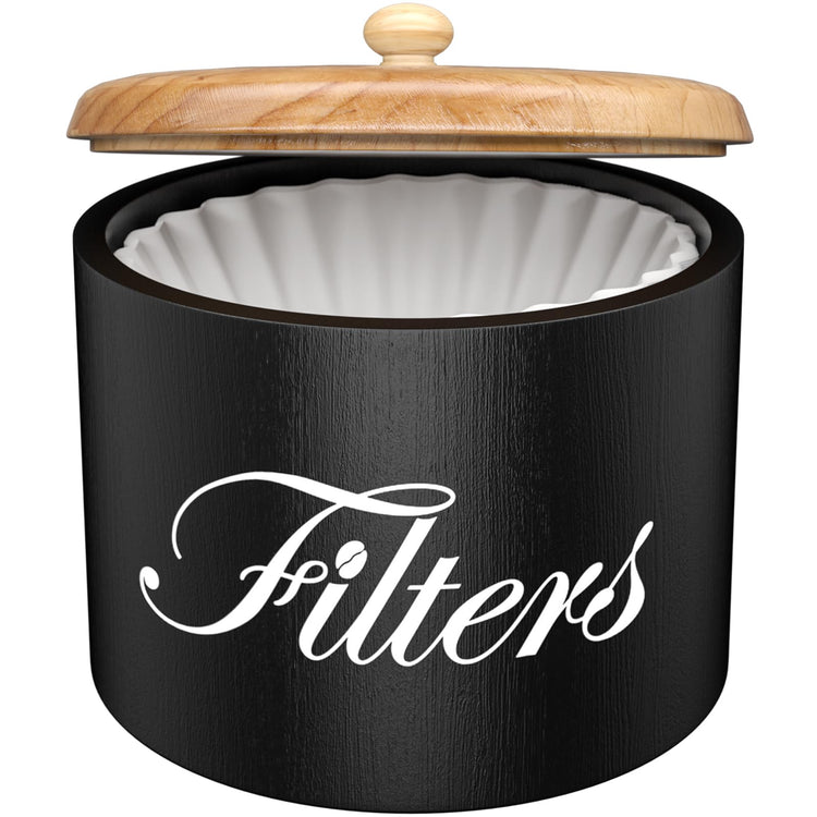 Wooden Coffee Filter Holder with Lid