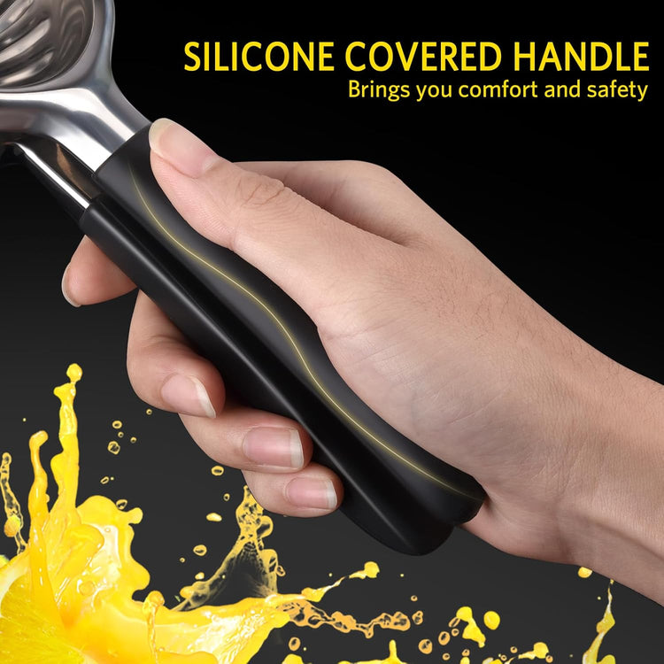 Lemon Squeezer, Sopito Stainless Steel Citrus Squeezer with Mesh Strainer Heavy Duty Lemon Press with Large Metal Bowl for Seedless Juicing, Non-Slip Grip Design Manual Juicer