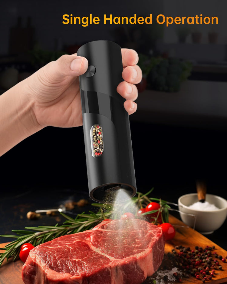 Electric Salt and Pepper Grinder Set Top