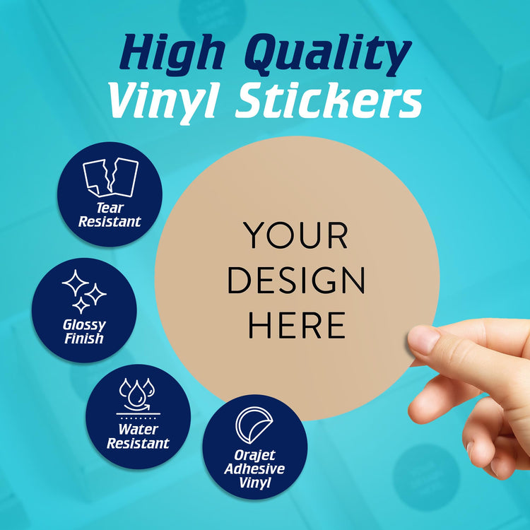 Custom Vinyl Stickers Your Image (100 Count)