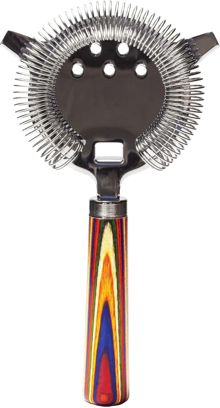 Totally Bamboo Baltique Marrakesh Collection Hawthorne Cocktail Strainer, Stainless Steel Bar Strainer