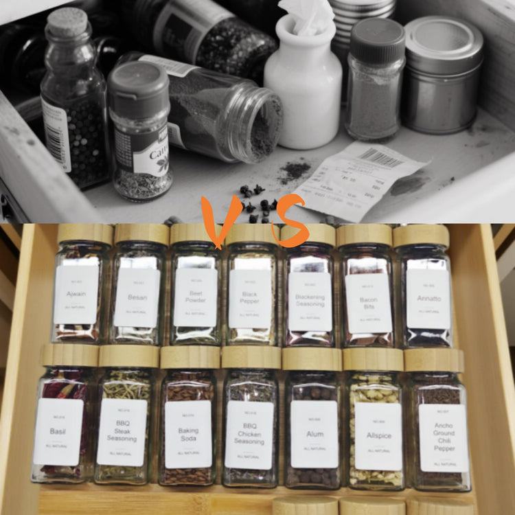Spice Drawer Organizer with 28 Bamboo
