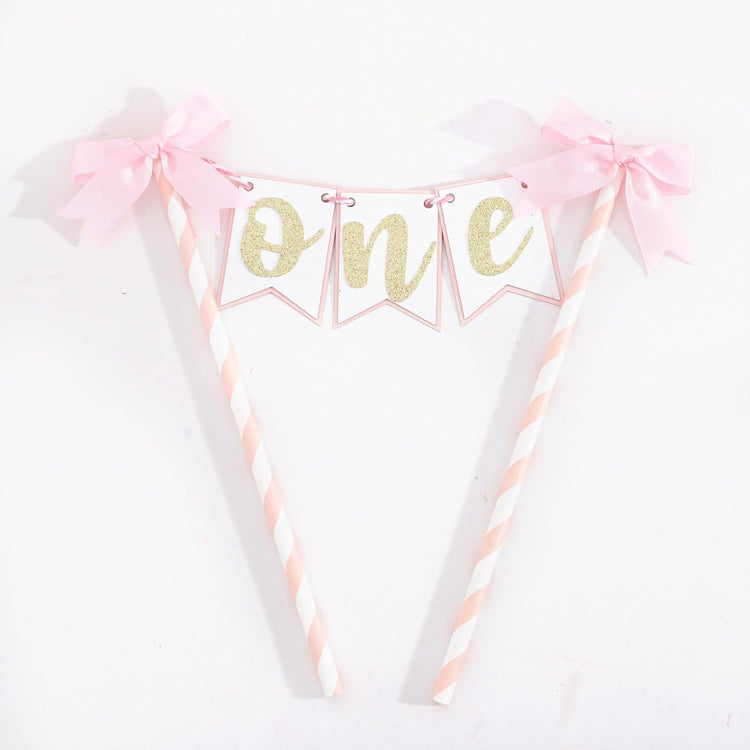 Pink Bow Ribbon Cake Topper - Bow Birthday Cake Topper,Coquette Themed Party Supplies,She's Tying The Knot,Bow 1st Birthday Cake Smash