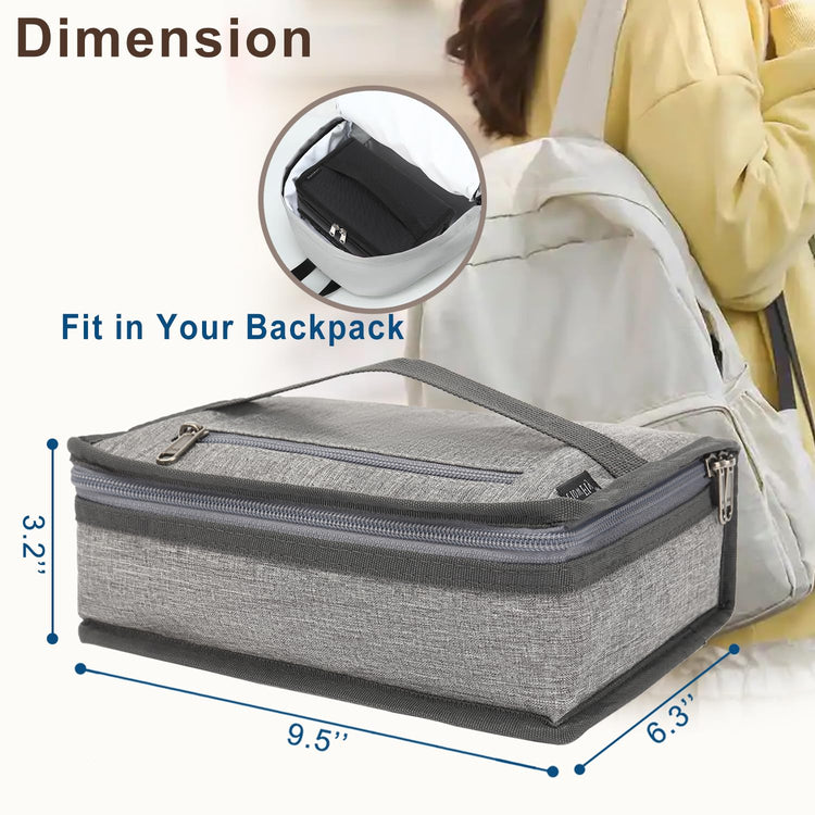 Small Insulated Lunch box Portable Soft Bag Mini Cooler Thermal Meal Tote Kit with Handle for Work & School