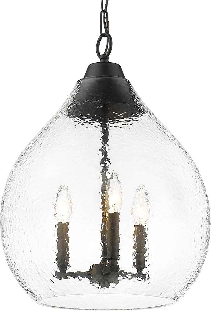 Golden Lighting Ariella 3-Light Pendant in Matte Black