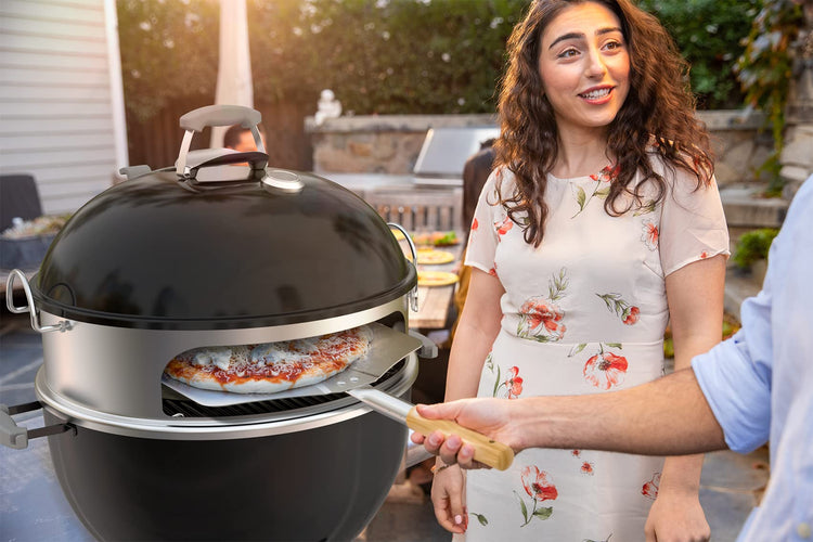 Stainless Steel Pizza Ring Kit for Weber 22" Kettle Charcoal Grill