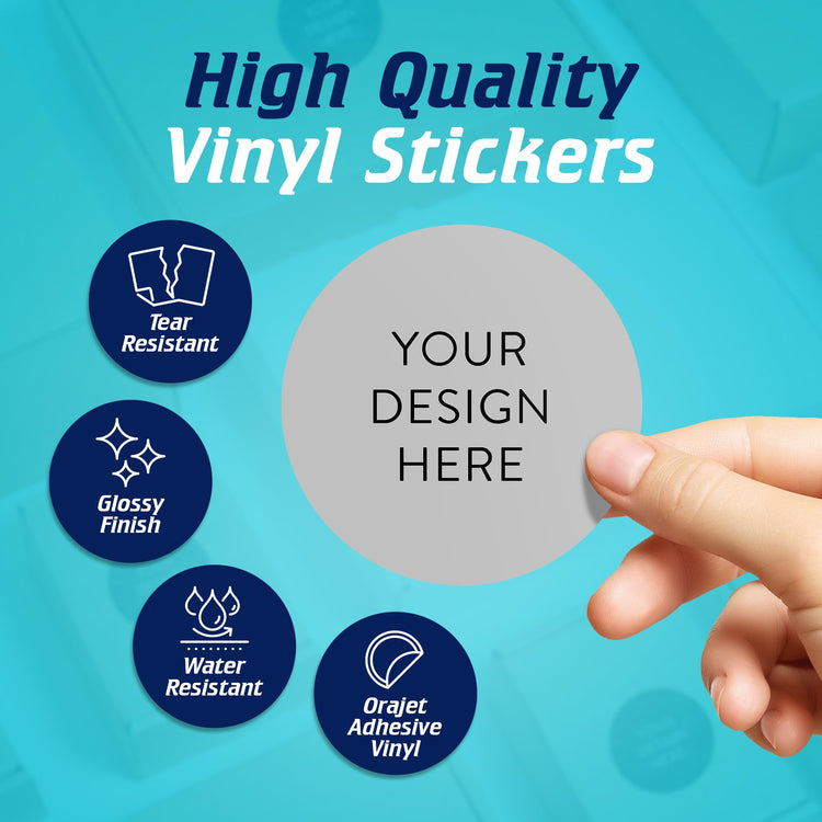 Custom Vinyl Stickers Your Image (100 Count)