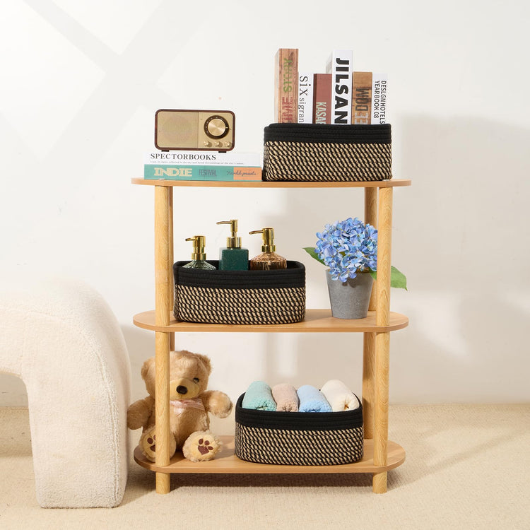 Small Storage Baskets for Organizing (3 Count)