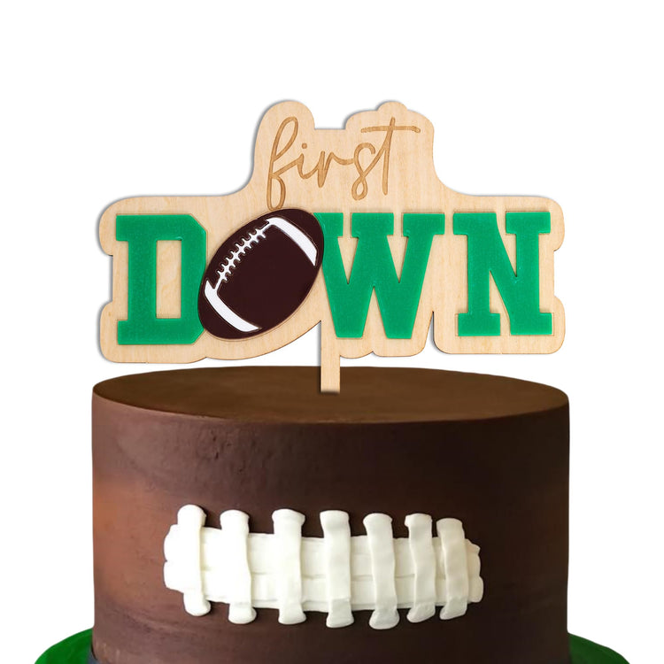 First Year Down Cake Topper for First Birthday