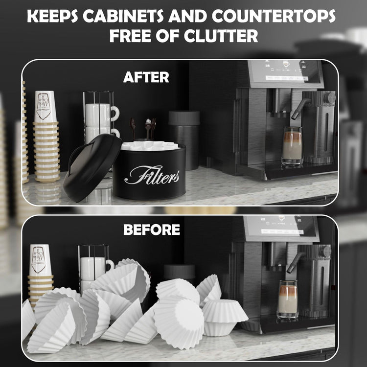 Black Basket Coffee Filter Holder With Lid