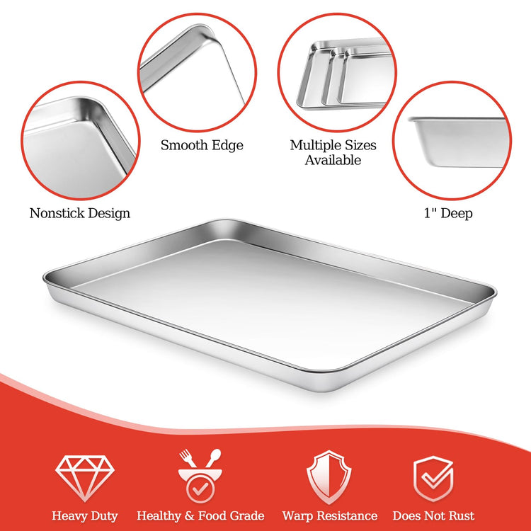 Baking Sheet with Silicone Baking Mat Set