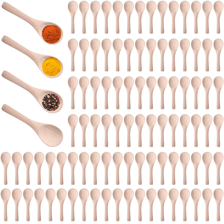 100 Pcs Small Wooden Spoons (100 Count)