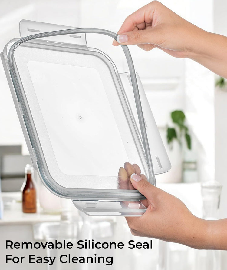 3300 ml 112 oz LARGE Glass Food Container with Locking Lid. Ideal for Storing food