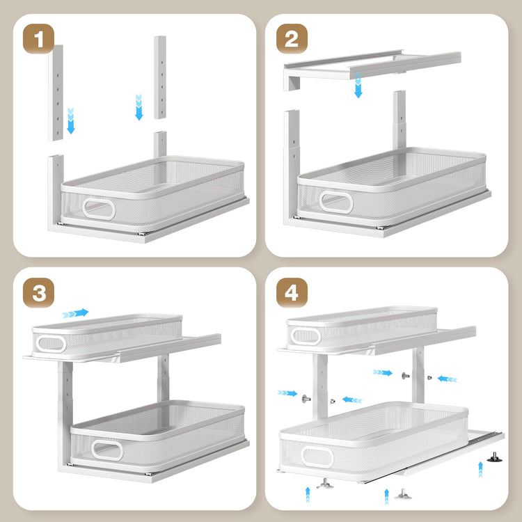 2 Pack 21IN Depth Under Sink Organizer With Next (2 Count)