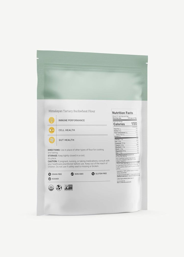 Big Bold Health Himalayan Tartary Buckwheat (HTB) Super Nutrition, Gluten-Free Flour Alternative for Baking. Certified Organic, Non-GMO, and Kosher - Nestoria