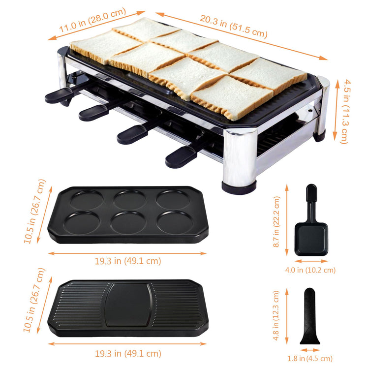 8 Person Raclette Grill